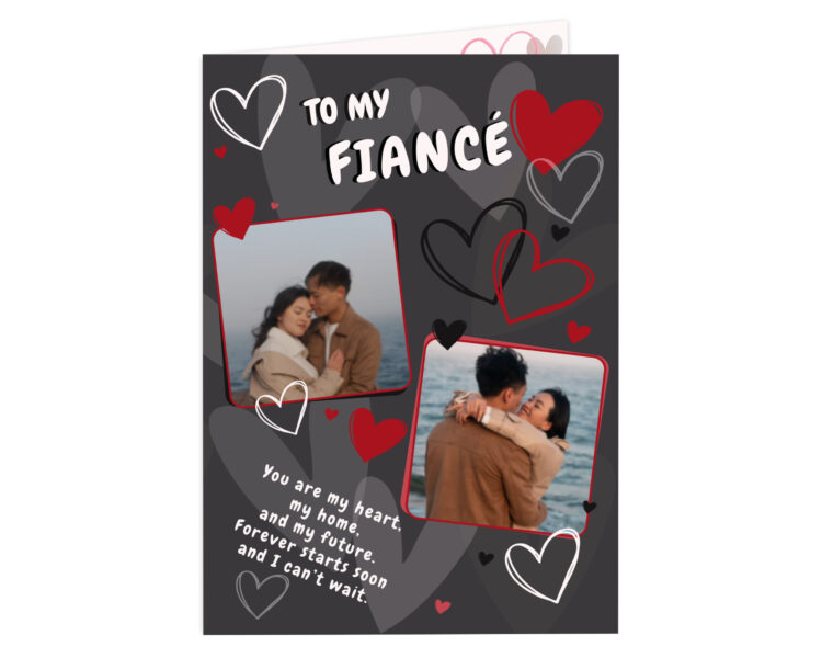 Personalised Photo Upload Hearts Card